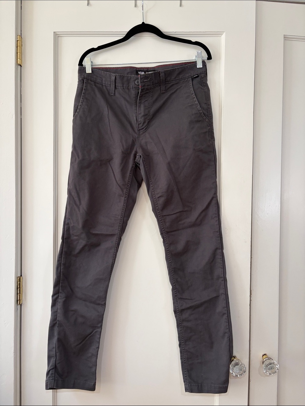 Vans Men's Charcoal Slim Straight Chinos